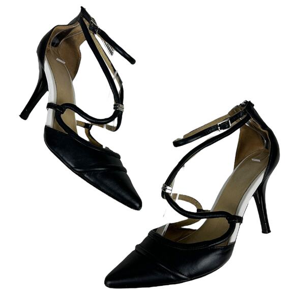 Lamb Gwen Stefani Y2K Leather Pointed Toe Ankle Strap Pointed Toe Heels 6 - Picture 1 of 8